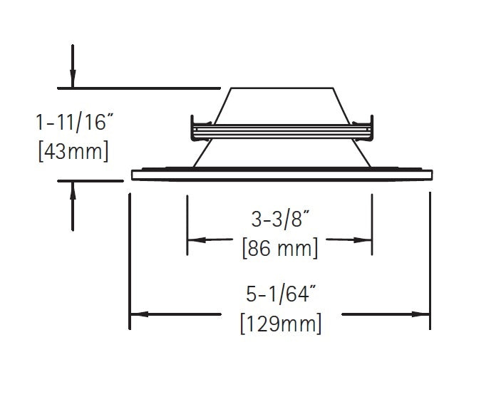 Halo Recessed TLS408WHWB 4" Square Baffle Trim with Solite Glass Lens, White Baffle, White Ring