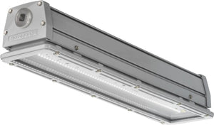 Holophone EMXH L48 10000LM FGCL MD MVOLT GZ10 40K 90CRI 48" Petrolux Hazardous Location LED Low Bay Light, 10000 Lumens, Flat Clear Glass, .125" Thick, Medium Distribution, 120-277V, 0-10V Dimming, 5000K, 80 CRI