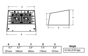 Hubbell Outdoor Lighting RWL1-48L-20-4K7-3-120-DBT-PC-EH Ratio Wall 1 LED Wallpack, 2500 Lumens, 4000K, 70 CRI, IES Type III Distribution, 120V, Dark Bronze Matte Textured, Button Photocell, Emergency Battery with Heater Option