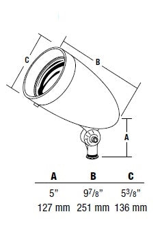 Hubbell Outdoor Lighting 309-14-ML 150W PAR38 or BR40 Universal Aiming Landscape Lampholder, Wet Location, Matte Black Finish