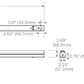 Columbia Lighting CSL4-LSCS 4' LED Striplight, 3800/4500/5200 Switchable Lumens, 3500/4000/5000K Switchable CCT, 0-10V dimming
