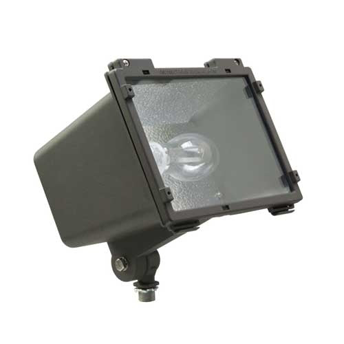 Hubbell Outdoor Lighting F-042F8 42W Compact Fluorescent Facade Floodlight, 6H x 7V Beam, Quad-Tap Voltage, Electronic Ballast, Bronze Finish
