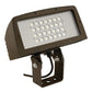 Hubbell Outdoor Lighting FLL-150-4K-U-K 150W LED Yoke Mount Floodlight, 120-277V, Wide Beam Spread, 14665 Lumens, 4000K Bronze Finish
