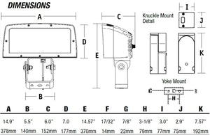 Hubbell Outdoor Lighting FLL-150-4K-U-K 150W LED Yoke Mount Floodlight, 120-277V, Wide Beam Spread, 14665 Lumens, 4000K Bronze Finish