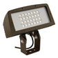 Hubbell Outdoor Lighting FLL-150-5K-U-K 150W LED Yoke Mount Floodlight, 120-277V, Wide Beam Spread, 14665 Lumens, Bronze Finish