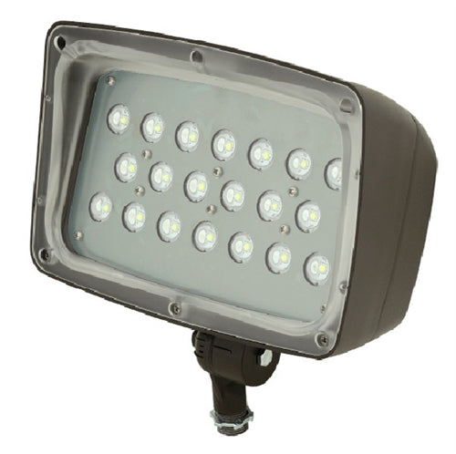 Hubbell FML-20L-52-3K-W-U-K-GR-PC 52W Decorative LED Floodlight, 20 LEDs, 3000K, 6x6 Distribution, 120-277V, Knuckle Mounting, Gray Finish, Photocontrol