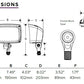Hubbell FSL-10L-25-5K7-W-U-K-DBT 25W Decorative Floodlight, 2664 Lumens, 5000K, 120-277V