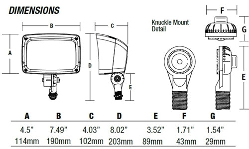 Hubbell Outdoor Lighting FSL-25-PCU 26.5W Decorative Floodlight with Photocontrol, 2600 Lumens, 5000K, 120V, Bronze Finish