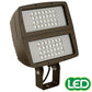Hubbell Outdoor Lighting FXL-56L 199W Large Architechtural LED Floodlight, Yoke Mount, Wide Beam, 120-277V, 16358 Lumens, 5000K, Bronze Finish