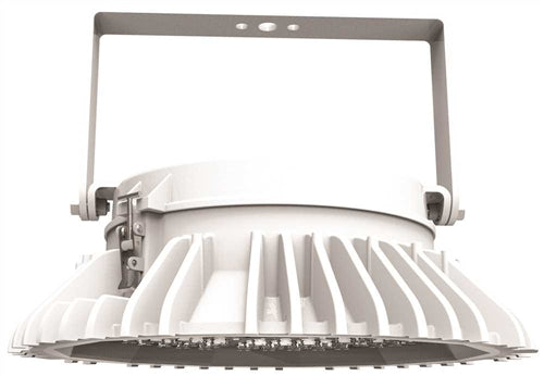 Hubbell Industrial Lighting HBLC-72LU-Y2N-GRWG-R12 169W LED Highbay Light with Wire Guard, 72 LEDs, 5000K Color Temperature, 120-277V, Yoke Mount, 2 Hub, Narrow Distribution