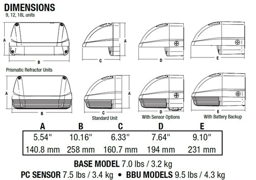 Hubbell Outdoor Lighting LNC2-18L-4K Laredo 42W 18 LEDs Compact Wallpack, 4000K, 70CRI