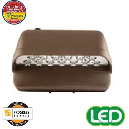 Hubbell Outdoor Lighting LNC2-18LU-5K-3-1 Laredo 45W 18 LEDs Compact Wallpack, Full Cut Off, 120-277V, 5000K, Type III, Bronze Finish