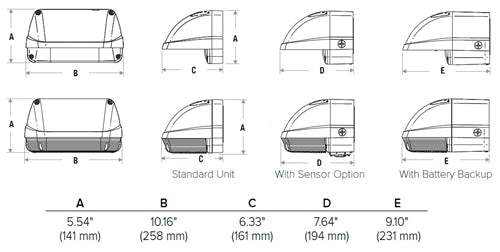 Hubbell LNC2-48L-20-5K7-3-UNV-DBT Small LED Litepack, 2500 Lumens, 5000K, 70 CRI, 120-277V, Dark Bronze Matte Textured