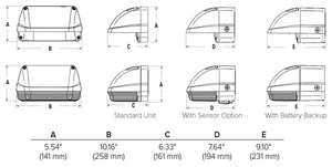 Hubbell LNC2-48L-20-5K7-3-UNV-DBT Small LED Litepack, 2500 Lumens, 5000K, 70 CRI, 120-277V, Dark Bronze Matte Textured
