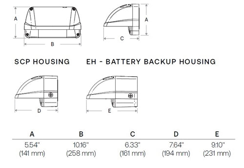 Hubbell Lighting Outdoor LNC2-48L-25-5K7-3-UNV-DBT Laredo 25W LED Compact Wallpack, Full Cut Off, 5000K, Type III, 120-277V, Dark Bronze Matte Textured