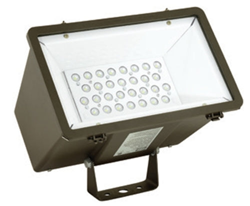 Hubbell Outdoor Lighting MHS-Y-30L5-5K-M-BZ Miniliter LED Floodlight, Yoke Mounting, 30 LEDs, 480V, 5000K, Wide 3x3 Beam, Bronze Finish