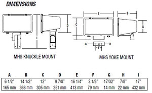 Hubbell Outdoor Lighting MHS-Y-30L4-5K-W-BZ-PC4 71W Miniliter LED Floodlight with Photocontrol, Yoke Mounting, 30 LEDs, 277V, 5000K, Wide 6x6 Beam, 700mA, Bronze Finish