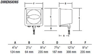 Hubbell Outdoor Lighting MIC-0100H-358 100W Microliter Floodlight, High Power Factor, Pulse Start Metal Halide, 5 (86Â°) x 4 (62Â°) Photometry, 120/208/240/277V,  Bronze Finish