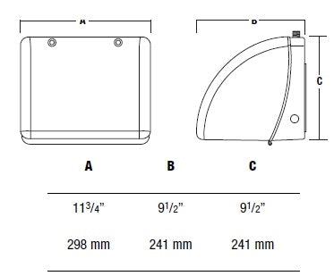 Hubbell Outdoor Lighting NRG-1111-W 100W Pulse Start Metal Halide Full Cutoff Compact Wallpack, 120, 277,347V, White Finish