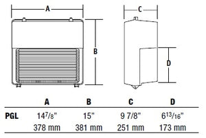 Hubbell Outdoor Lighting PGL-250S-128-1 250W Perimaliter High Pressure Sodium Wallpack, Quad Tap Voltage, CWA-HPF Ballast, Lamp Not Included, Dark Bronze Finish
