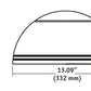 Hubbell Outdoor Lighting QSP1-12L-30-4K7-4-U-DB 30W Outdoor Quartersphere LED Wallpack, 12 LEDs, 4000K, 70 CRI, Type IV Distribution, 120-277V, 2789 Lumens, Dark Bronze Finish