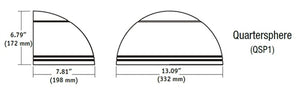 Hubbell Outdoor Lighting QSP1-12L-30-4K7-4-U-DB 30W Outdoor Quartersphere LED Wallpack, 12 LEDs, 4000K, 70 CRI, Type IV Distribution, 120-277V, 2789 Lumens, Dark Bronze Finish