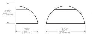 Hubbell Outdoor Lighting QSP1-12L-15-3K7-4-DB-PCU-E 15W Outdoor Quartersphere LED Wallpack, 12 LEDs, 3000K, 70 CRI, Type IV Distribution, Button Photocell, Battery Pack, Dark Bronze Finish