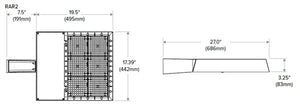 Hubbell Outdoor Lighting RAR2-140 140W RATIO LED Area/Site Fixture, 4000K, Type 3, 18000 Lumens, Dark Bronze