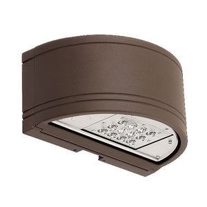 Hubbell Outdoor Lighting RDI1-12L-30-4K7-4-U-DB 30W Outdoor Round LED Wallpack, 12 LEDs, 4000K, 70 CRI, Type IV Distribution, 120-277V, 2789 Lumens, Dark Bronze Finish