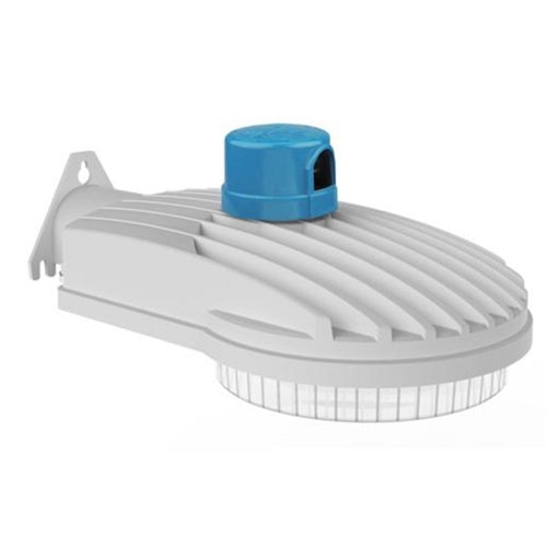 Hubbell Outdoor Lighting SGD-60-LSCS-GR 40-60W Dusk-to-Dawn Wall or Ceiling Mount Decorative Wallpack, Switchable CCT 4000K, 4500K, 5000K, 120-277V, Light Grey