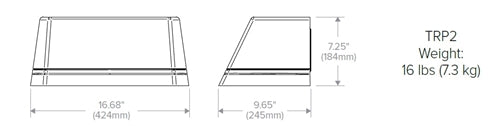 Hubbell Lighting TRP2-24L-90-4K7-3-UNV-DBT 90W Trapezoid Architectural Wallpack, 24 LEDs, 4000K, Type III Distribution, 120-277V, Bronze Finish