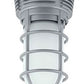 Hubbell Outdoor Lighting VBGL-1 11W Vaporite LED, Globe Refractor, Ceiling/ Pendant Mount, 120-277V, 4100K, 757 Lumens, Frosted Glass Lens, Wet Location, Gray Finish