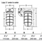 Hubbell Outdoor Lighting VWGG-150 150W Incandescent Vaportite Wall Mount, Wet Location, Silver Finish