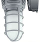 Hubbell Outdoor Lighting VWGL-1 11W Vaporite LED, Globe Refractor, Wall Mount, 120-277V, 4100K, 757 Lumens, Frosted Glass Lens, Wet Location, Gray Finish