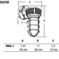 Hubbell Outdoor Lighting VWGL-1 11W Vaporite LED, Globe Refractor, Wall Mount, 120-277V, 4100K, 757 Lumens, Frosted Glass Lens, Wet Location, Gray Finish