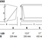 Hubbell Outdoor Lighting WGH-225L-4K-U-L  97W LED Glass Wallpack, 120-277V, Type IV Distribution, 10151 Lumens, 4000K, Bronze Finish