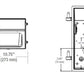 Hubbell Outdoor Lighting WGH1-LS-4K-PC 20-50W LED Glass Wallpack, 120-277V, 3000-7000 Lumens, 4000K, Bronze Finish with Photocell