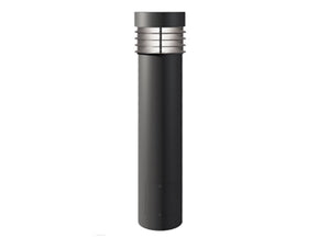 Hydrel 3120C H42 8COB 50K MVOLT SYM LP GR 40" LED Louvered Round Bollard Flat Top, 8COB Lamp Type, 5000K Color Temperature, 120-277V, Symmetrical Distribution, Gray