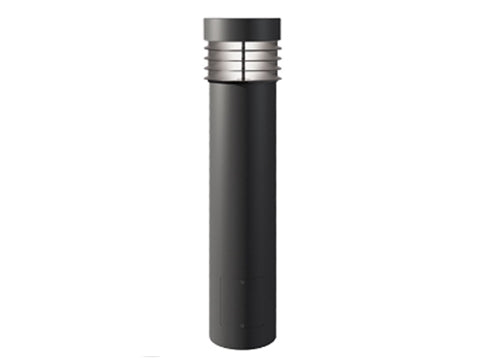 Hydrel 3120C H42 8COB 50K MVOLT SYM LP GR 40" LED Louvered Round Bollard Flat Top, 8COB Lamp Type, 5000K Color Temperature, 120-277V, Symmetrical Distribution, Gray