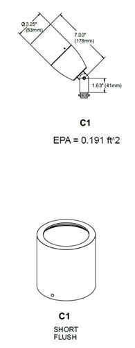 Hydrel PALM A P1 80CRI 35K 120 30DEG WSL KM CN5 C1 BL Accent LED Light, Aluminum, P1 Performance Package, 80 CRI, 3500K, 120V, 30 Degrees Distribution, Watershed Lens, Knuckle Mount, 5" Round Canopy, Short Flush Cap, Black Textured