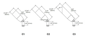 Hydrel PLACER A P1 80CRI 27K 120 25DEG FLC WMC S9036 C2 DBL Sign light with 90 degree 36" Stem, Black Finish