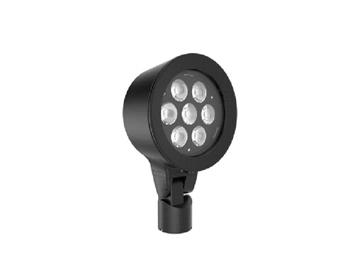 Hydrel SAF7 LED P1 80CRI 40K MVOLT 6DEG CWL KM DDB Floodlight, P1 Performance Package, 80 CRI, 4000K, 120-277V, 6 Degrees Distribution, Clear Watershed Lens, Knuckle Mount, Designer Bronze 