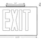 Isolite EDC-EM-R-2-BA-BA-MTEBP Economical Die-Cast LED Exit Sign, Ni-Cad Battery Backup, Red Letter, Double Face, Brushed Aluminum Face Color, Brushed Aluminum Frame Color, Universal Mount