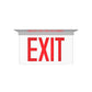 Isolite ELT2-AC-G-1W-AG-BA-MRC-AL Elite Edge-Lit Exit Sign, AC Only, Green Letter, Single Face, White Background, Angular Trim Frame, Brushed Aluminum Frame, Recessed Ceiling Mount, Arrow Left