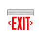 Isolite EUG-EM-R-1C-MTEB 2W Universal Surface Mount Edge-lit LED Exit Sign, Ni-Cad Battery Backup, Red Illlumination, Single Face, Clear Background Face, Top/End/Back Mount