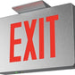 Isolite LPDC2-EM-G-2-WH-WH-MTEB 5W Die-Cast Aluminum LED Exit Sign, Battery Back Up, Green Illumination, White Face, White Body,  Top/End/Back Mount