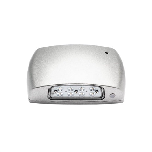 Isolite OWL-AC-SL-MB 17W Outdoor Wet Location LED Emergency Light, AC Only, Photocell, 120-277V, Silver Frame, Back Mount