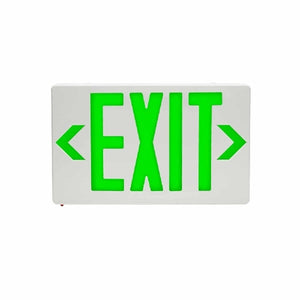 Isolite RL-EM-G-U-BK-MTEB-SD Reliance Thermoplastic LED Exit Sign, AC with Ni-Cad Battery Backup, Green Illumination, Universal Face, Black Frame, Universal Mount, Self-Diagnostics