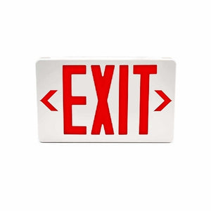 Isolite RL-EM-R-U-BK-MTEB Reliance Thermoplastic LED Exit Sign, AC with Ni-Cad Battery Backup, Red Illumination, Universal Face, Black Frame, Universal Mount
