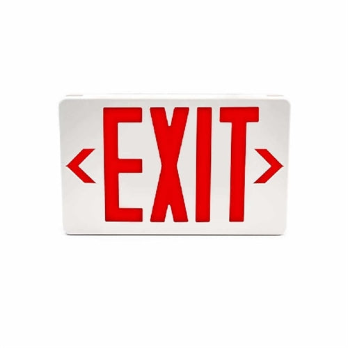 Isolite RL-EM-R-U-BK-MTEB-SD Reliance Thermoplastic LED Exit Sign, AC with Ni-Cad Battery Backup, Red Illumination, Universal Face, Black Frame, Universal Mount, Self-Diagnostics